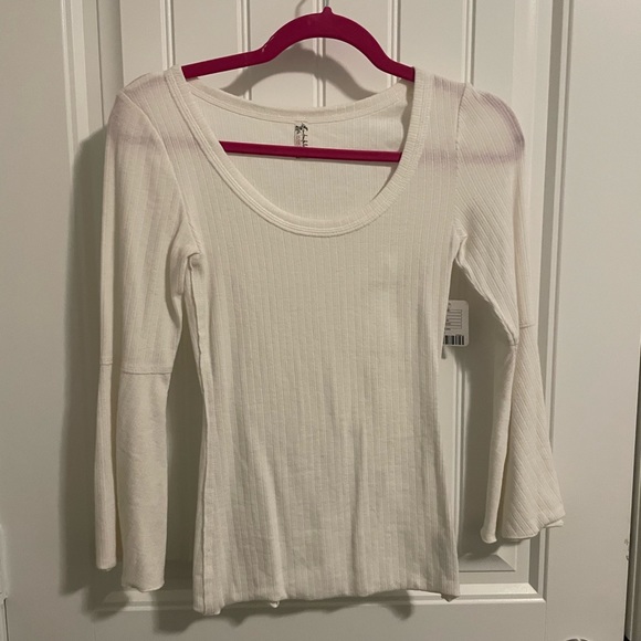 NWT intimately by free people ribbed basic long sleeved shirt - Picture 2 of 5
